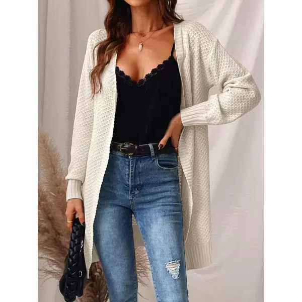 imageCUPSHE Womens Longline Casual Sweater Long Sleeves Cardigan with Ribbed TrimCUPSHE Womens Longline Casual Sweater Long Sleeves Cardigan with Ribbed Trim