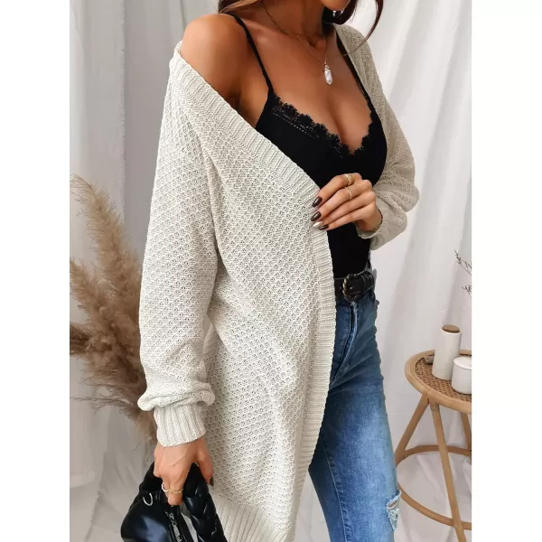 imageCUPSHE Womens Longline Casual Sweater Long Sleeves Cardigan with Ribbed TrimCUPSHE Womens Longline Casual Sweater Long Sleeves Cardigan with Ribbed Trim