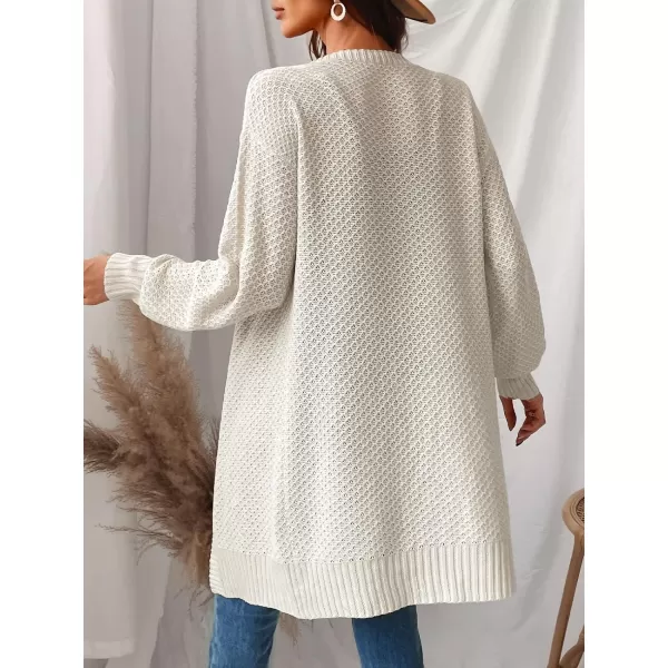 imageCUPSHE Womens Longline Casual Sweater Long Sleeves Cardigan with Ribbed TrimCUPSHE Womens Longline Casual Sweater Long Sleeves Cardigan with Ribbed Trim