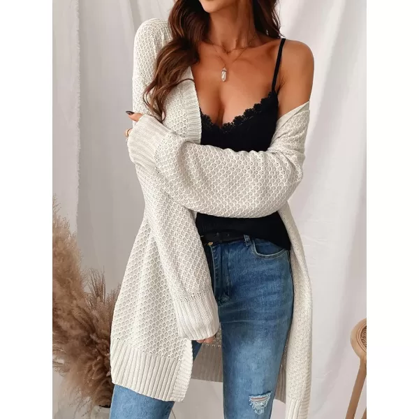 imageCUPSHE Womens Longline Casual Sweater Long Sleeves Cardigan with Ribbed TrimCUPSHE Womens Longline Casual Sweater Long Sleeves Cardigan with Ribbed Trim