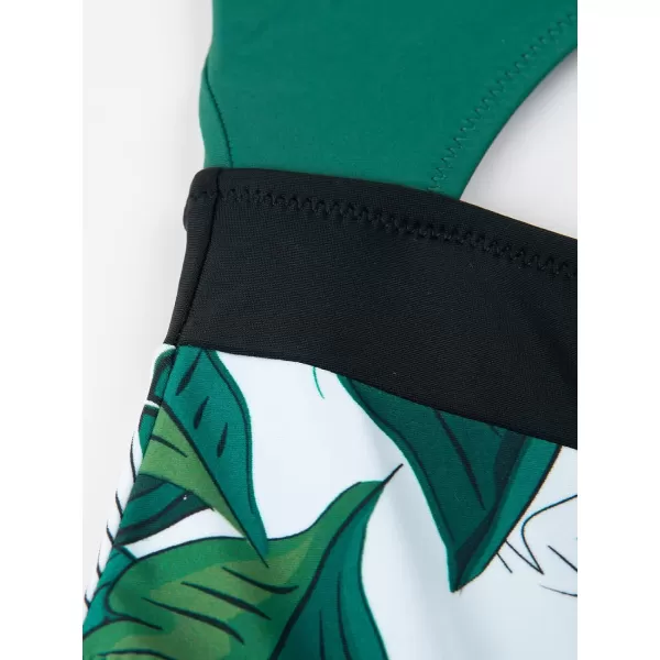 imageCUPSHE Womens One Piece Swimsuit Plunge Neckline Cutout Criss Cross Bathing SuitCyan