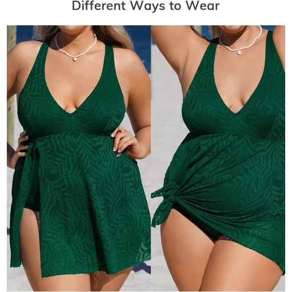 imageCUPSHE Womens One Piece Swimsuit Plus Size Bathing Suit Cross Back Mesh Hollow Out Split Swim Dress Leaf TextureFuchsia Pink