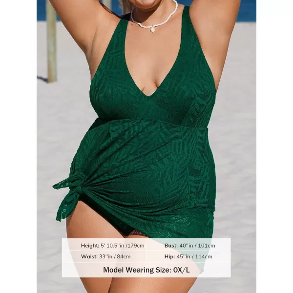 imageCUPSHE Womens One Piece Swimsuit Plus Size Bathing Suit Cross Back Mesh Hollow Out Split Swim Dress Leaf TextureFuchsia Pink