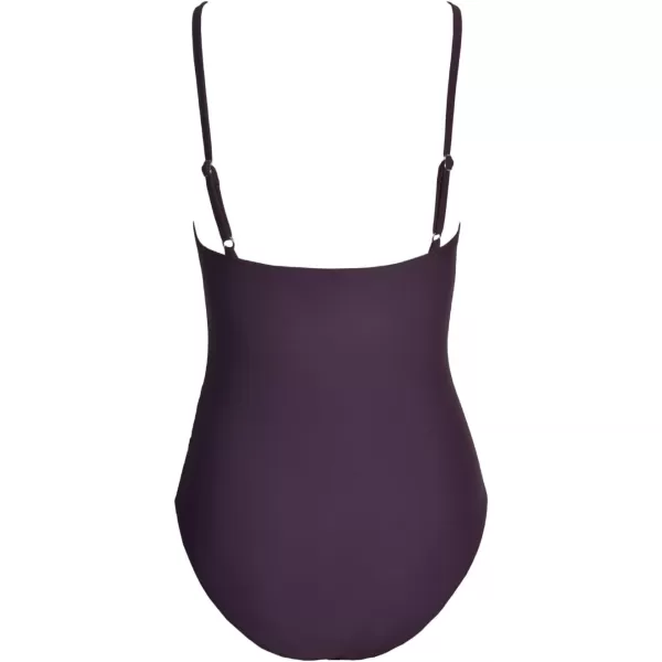 imageCUPSHE Womens One Piece Swimsuit Tummy Control V Neck Bathing SuitsTwilight Purple