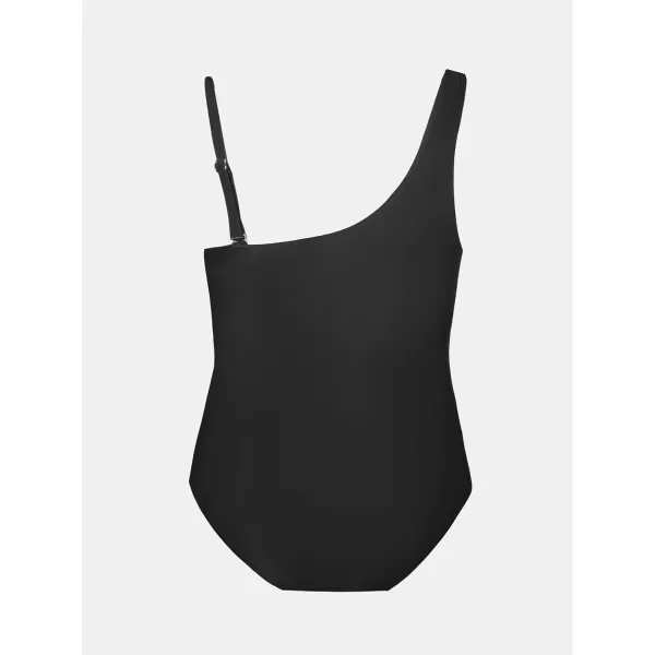 imageCUPSHE Womens Plus Size Swimsuit One Piece Bathing Suit Mesh Removable Straps SwimwearBlack