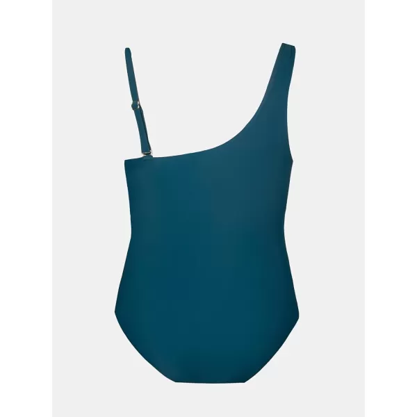 imageCUPSHE Womens Plus Size Swimsuit One Piece Bathing Suit Mesh Removable Straps SwimwearCyan Blue