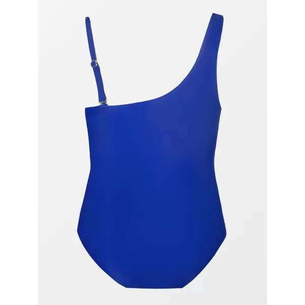 imageCUPSHE Womens Plus Size Swimsuit One Piece Bathing Suit Mesh Removable Straps SwimwearRoyal Blue
