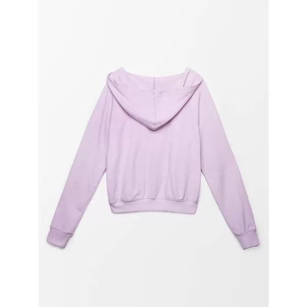 imageCUPSHE Womens Pull Over Long Sleeve Fitted Waisted Hoodie Cut Out Front TopPurple