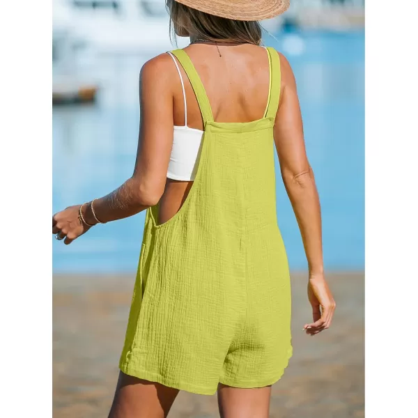 imageCUPSHE Womens Romper Square Neck Pinafore Jumpsuits Sleeveless Overall Wide Leg Outfit Casual DressyYellow