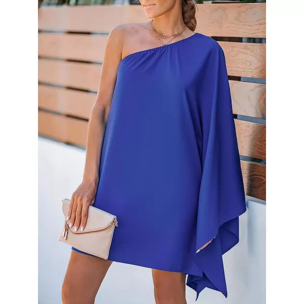 imageCUPSHE Womens Royal Blue OneShoulder Mini Dress Summer DressRoyal Blue