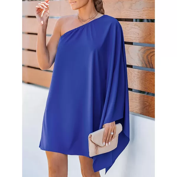 imageCUPSHE Womens Royal Blue OneShoulder Mini Dress Summer DressRoyal Blue