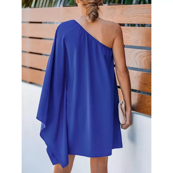 imageCUPSHE Womens Royal Blue OneShoulder Mini Dress Summer DressRoyal Blue