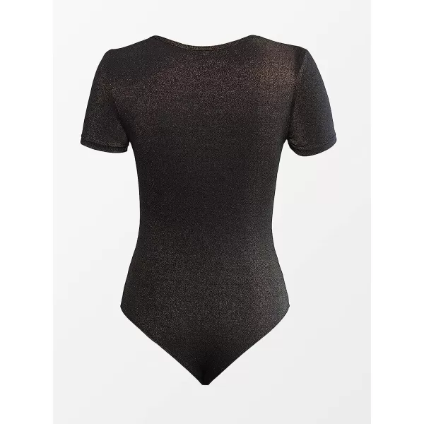 imageCUPSHE Womens Shiny Cutout Mid cut BodysuitCUPSHE Womens Shiny Cutout Mid cut Bodysuit