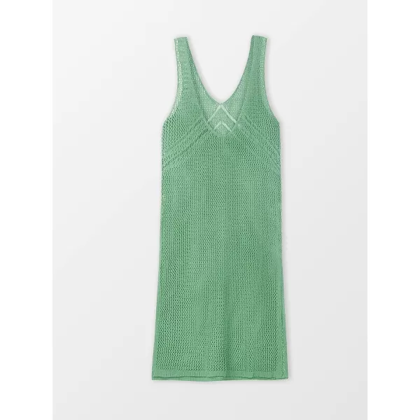imageCUPSHE Womens Solid Hollow Out Sleeveless V Neck Cover UpLight Green