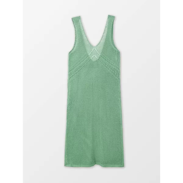 imageCUPSHE Womens Solid Hollow Out Sleeveless V Neck Cover UpLight Green