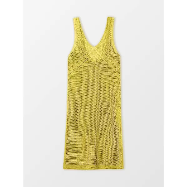 imageCUPSHE Womens Solid Hollow Out Sleeveless V Neck Cover UpYellow