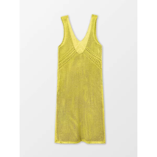 imageCUPSHE Womens Solid Hollow Out Sleeveless V Neck Cover UpYellow