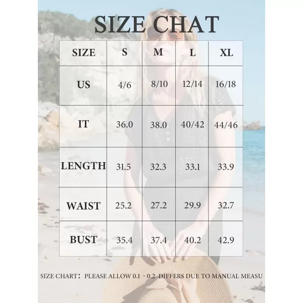imageCUPSHE Womens Swimwear Cover Up Crochet Mini Dress V Neck Beachwear Short Sleeve Summer 2024Purple