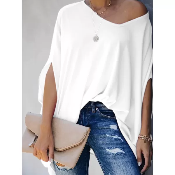 imageCUPSHE Womens T Shirt Tops Hot Pink Loose Waist Short SleevesWhite