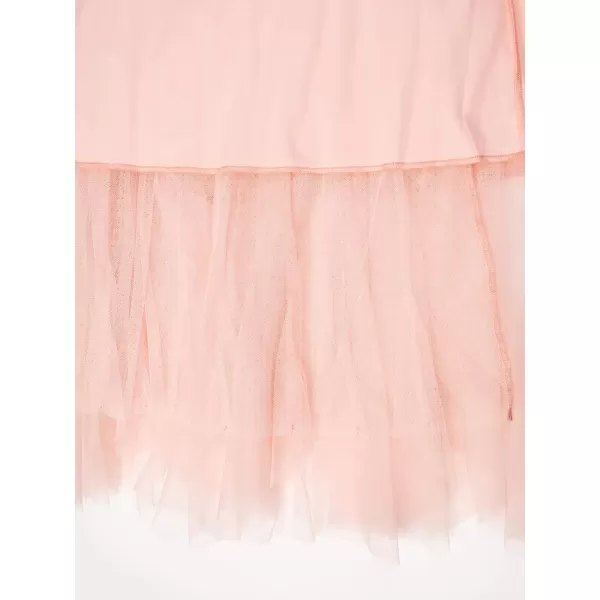 imageCUPSHE Womens Tiered Layered Tutu Mesh Skirt Mesh Party Tulle Tutu Aline Midi SkirtPink