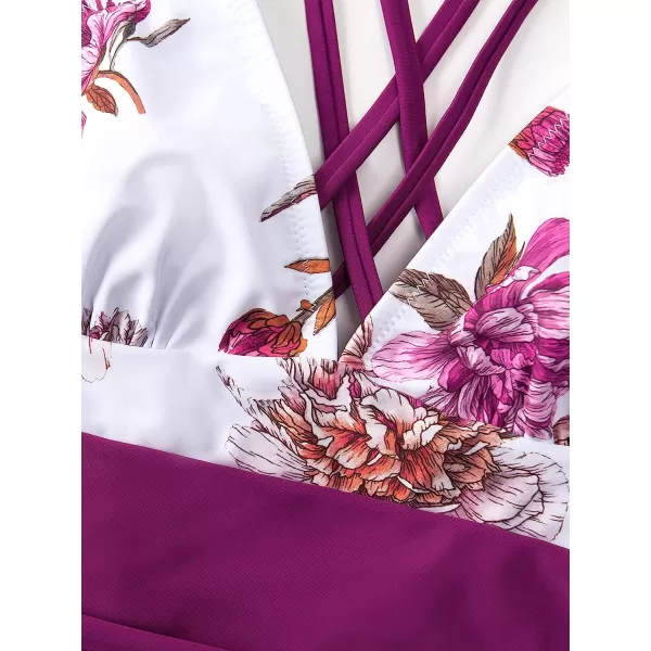 imageCUPSHE Womens Tummy Control One Piece Swimsuit with ORingMagenta