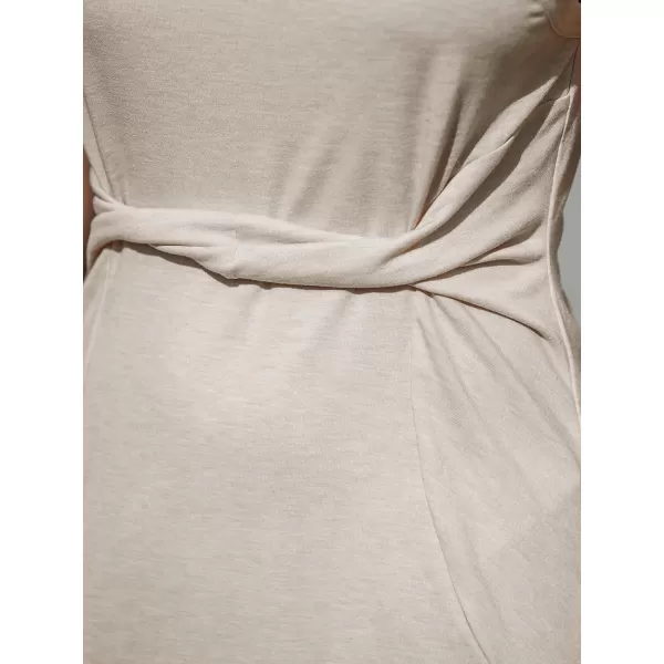 imageCUPSHE Womens Twisted Tank Dress Sleeveless Crew Neck Dresses Casual SummerBeige