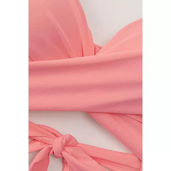 imageCUPSHE Womens Two Piece High Waisted Bikini SetCarnation Pink