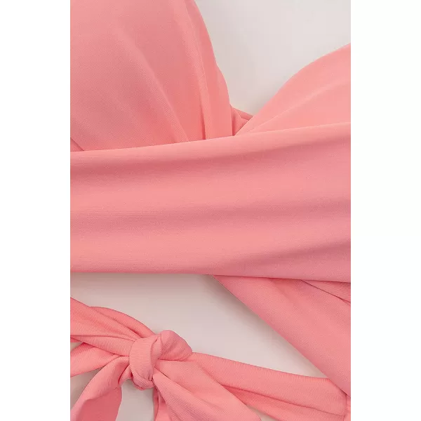 imageCUPSHE Womens Two Piece High Waisted Bikini SetCarnation Pink