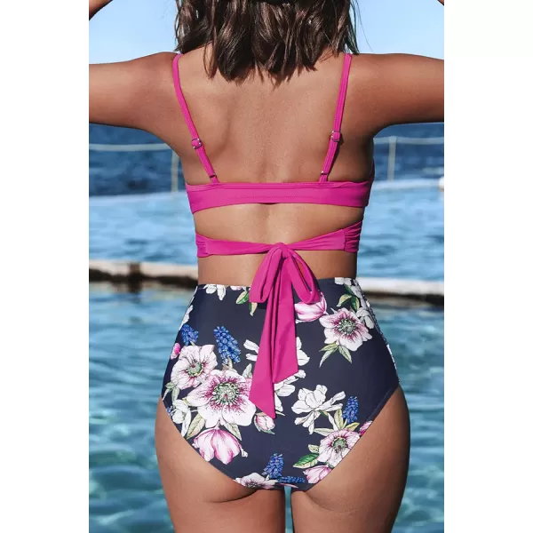 imageCUPSHE Womens Two Piece High Waisted Bikini SetPink