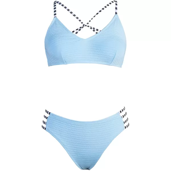 imageCUPSHE Womens Two Piece Strappy Low Waist Bikini SetBaby Blue