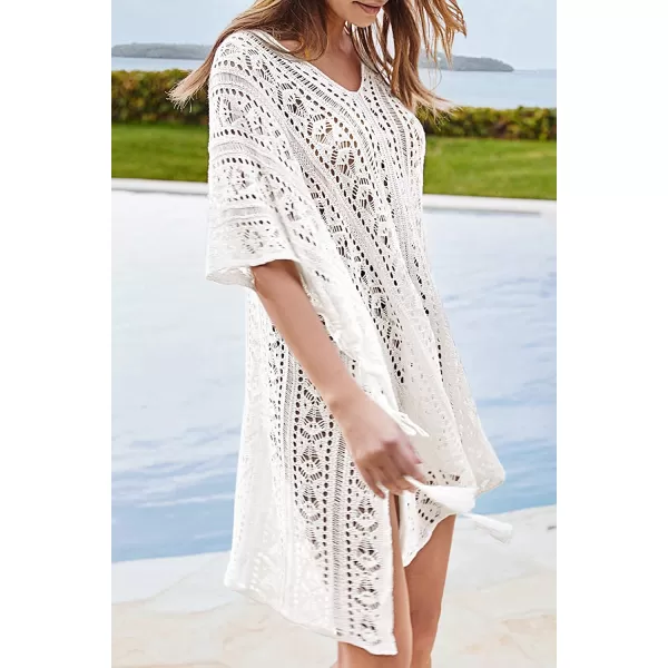 imageCUPSHE Womens White Kaftan Knee Length Cover UpWhite