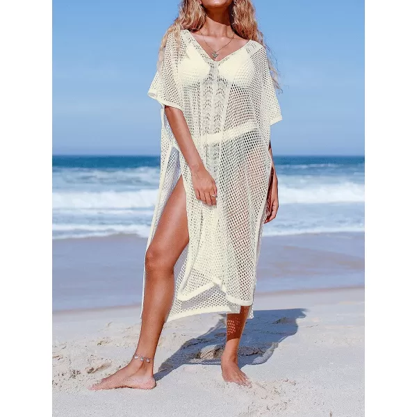imageCUPSHE Womens White Kaftan Knee Length Cover UpWhite