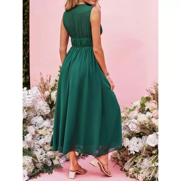 imageCUPSHE X Madison Honeymoon Satin Tie Front Dress Sleeveless Maxi Dresses Casual SummerGreen
