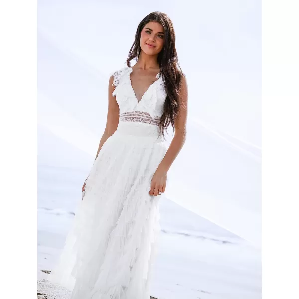 imageCUPSHE X Madison Honeymoon Tiered Maxi Skirt Aline Silhouette Skirts for Women Summer Ruffles Long SkirtWhite