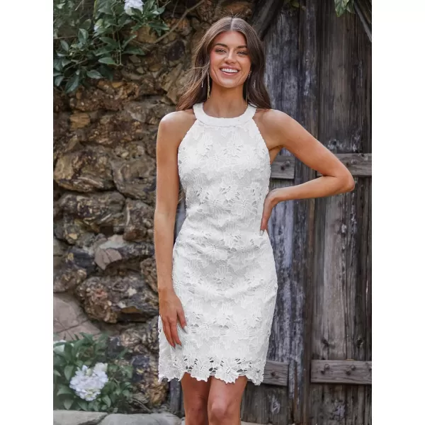 imageCUPSHE X Madison Love Floral Lace Mini Dress Sleeveless Mini Dresses Casual SummerWhite