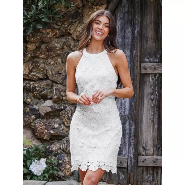 imageCUPSHE X Madison Love Floral Lace Mini Dress Sleeveless Mini Dresses Casual SummerWhite