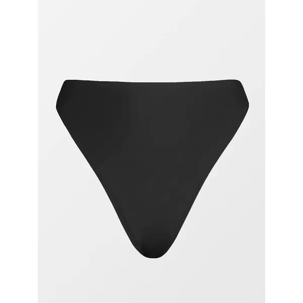 imageCUPSHE X STASSIE High Waisted Bikini Bottom for Women Swimsuit Extra Cheeky High Cut Bathing SuitsBlack