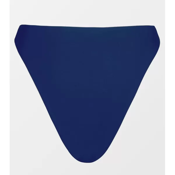 imageCUPSHE X STASSIE Womens Extra Cheeky High Cut High Waisted Bikini BottomNavy Blue
