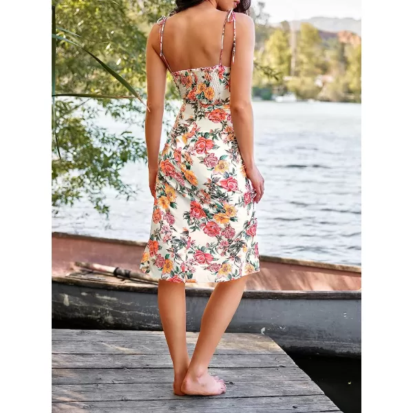 imageCUPSHE X Vanessa Bloom Floral Print Sweetheart Maxi Dress Sleeveless Dresses for Women Casual SummerRed