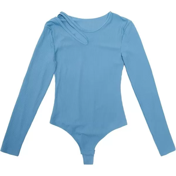 imageCUPSHE Shapewear for Women Round Neck Cut Out Bodysuit with Long SleeveCUPSHE Shapewear for Women Round Neck Cut Out Bodysuit with Long Sleeve
