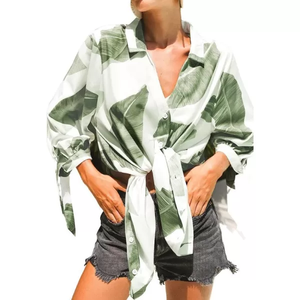 imageCUPSHE Women Button Front Shirt Short Sleeves Tee Shirts Basic Collar Tops CasualGreen