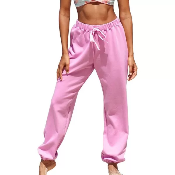 imageCUPSHE Women Carrot Sweatpants Drawstring Waist Seven Eights Casual PantsPink