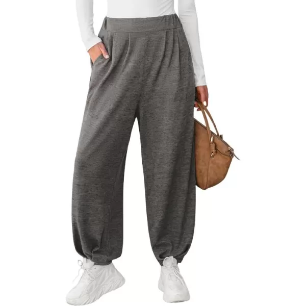 imageCUPSHE Women Pants HighRise Waist Joggers Long Sweatpants Sports Running Casual with PocketsGrey