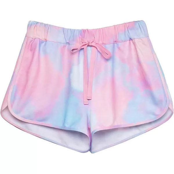 imageCUPSHE Women Short Sweatpants Drawstring Waist Tie Dye Casual Boy ShortsMulticolor