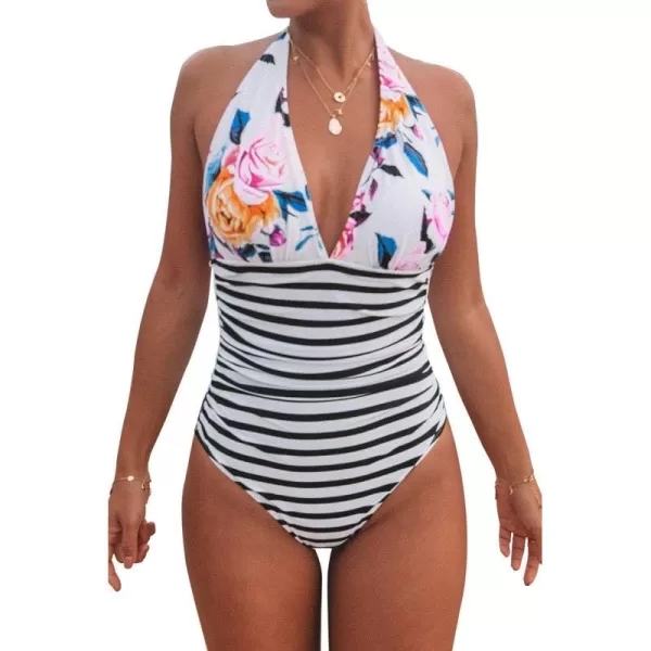 Floral / Stripe