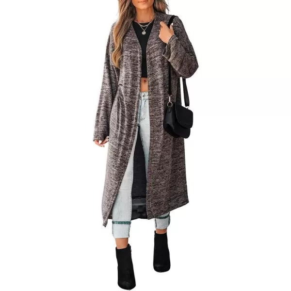 imageCUPSHE Womens Casual Open Front Cardigan Fall Longline Knit Sweater with Long SleevesGrey