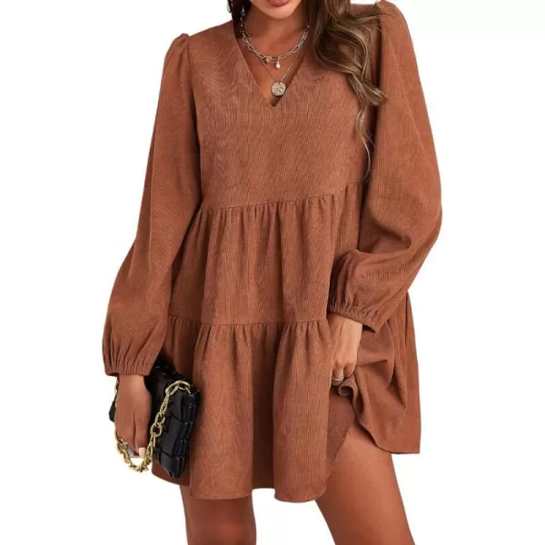 imageCUPSHE Womens Casual V Neck Short Length Dresses Flounce Elastic Waisted Dress with Paisley PrintBrown