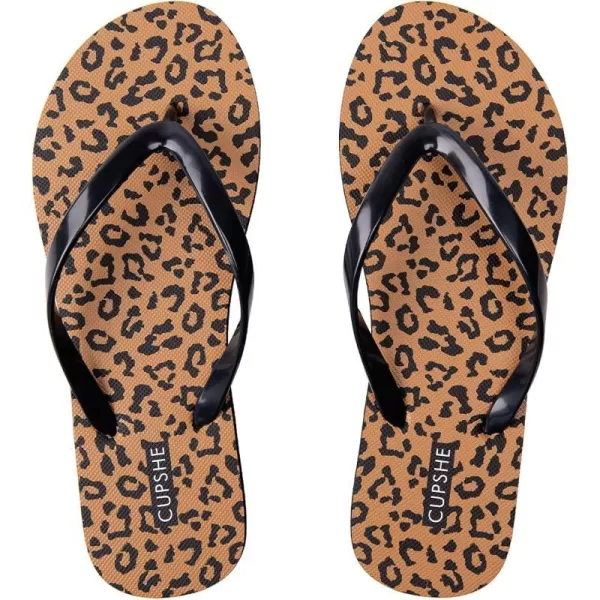 imageCUPSHE Womens Leopard Beach Flip FlopsCUPSHE Womens Leopard Beach Flip Flops