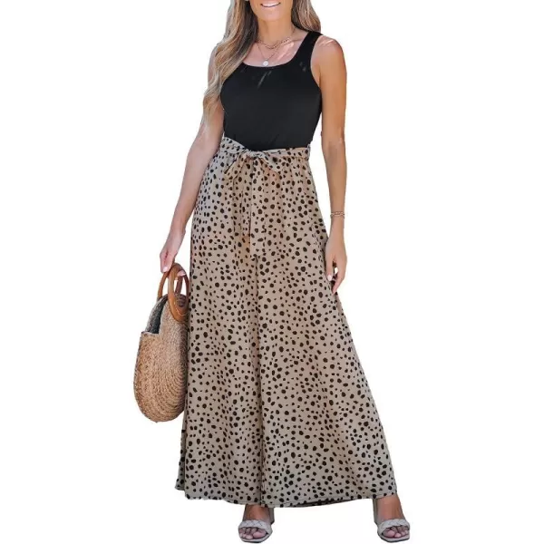 imageCUPSHE Womens Leopard Print Belted Jumpsuit Sleeveless Romper with Wide strapsBlack