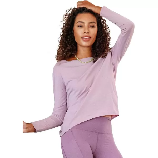 imageCUPSHE Womens Purple Long Sleeve Sweatshirt Casual Pullover Tunic TopsPurple